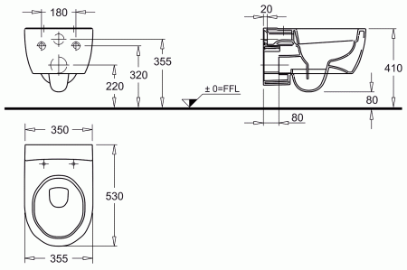 Унитаз подвесной безободковый Geberit iCon 204060000 без сиденья