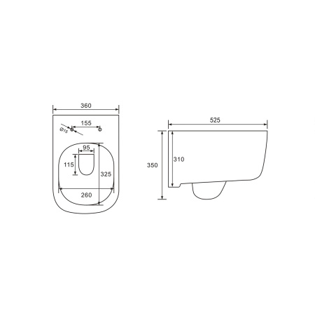 Унитаз подвесной безободковый Vincea Form VT1-35 белый, с сиденьем микролифт