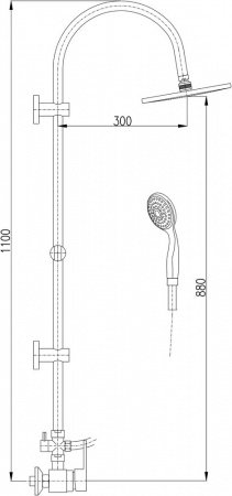Душевая стойка Rav Slezak Zambezi ZA082.5/3
