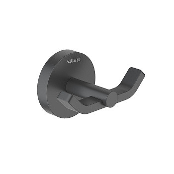 Крючок двойной Aquatek Бетта AQ4602MB черный матовый