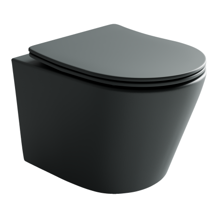 Унитаз подвесной безободковый Ceramica Nova Balearica CN6000MDH антрацит матовый