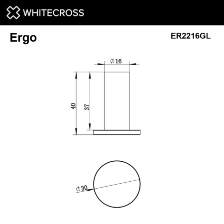 Крючок WHITECROSS Ergo ER2216GL (золото)