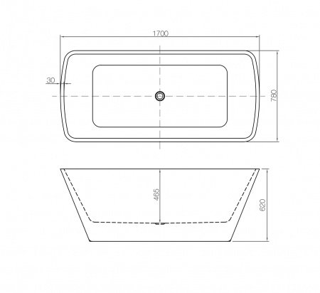 Акриловая ванна NT Lago di Lugano 170x78 NT05