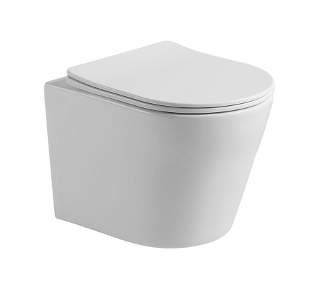 Унитаз подвесной безободковый Vincea Piatti VT1-11S белый, с сиденьем микролифт