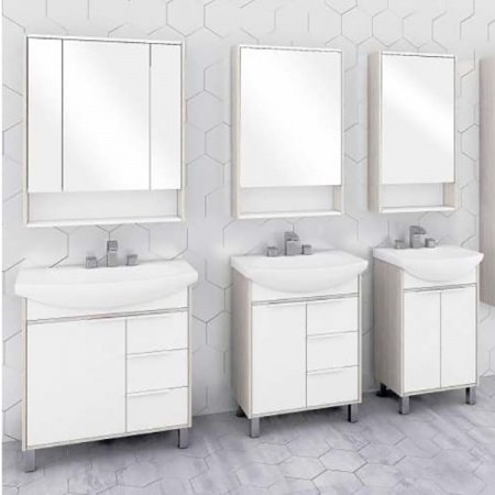 Тумба под раковину Акватон Рико 50 1A212401RIB90 Белый Ясень фабрик