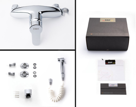 Гигиенический душ со смесителем D&K Rhein DA1394541, хром