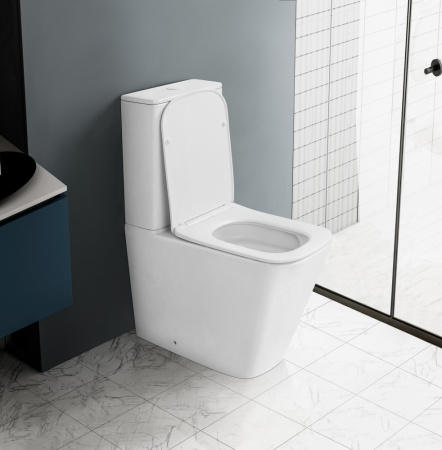 Унитаз ABBER Rechteck AC1210MW компакт белый матовый, безободковый