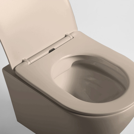 Унитаз подвесной безободковый Vincea Globo VT1-14SMC капучино матовый, с сиденьем микролифт
