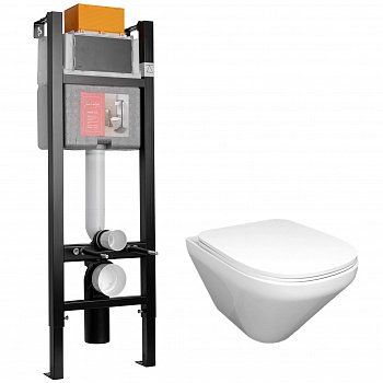 Комплект унитаза с инсталляцией Jacob Delafon Modern Life E21774RU-00 с сиденьем микролифт