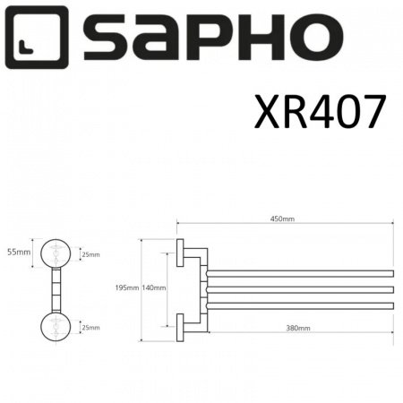 Полотенцедержатель Sapho X-ROUND XR407 хром