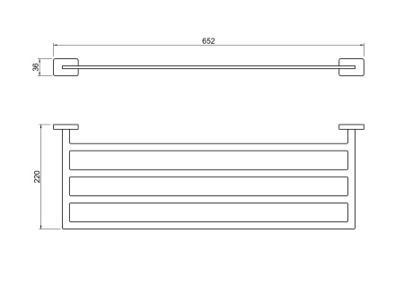 Полка для полотенец 60см Aquatek Либра AQ4322CR хром