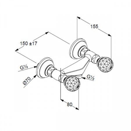 Смеситель для душа Kludi Adlon 5161045G4 золото