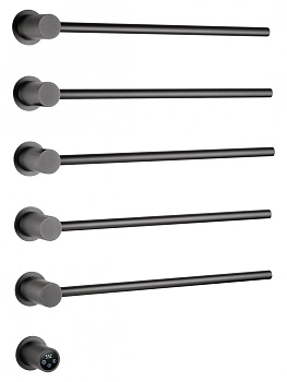 Полотенцесушитель электрический встраиваемый WONZON & WOGHAND HAMBURG, Темный графит (WW-AL315-GM)