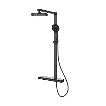 Душевая стойка со смесителем Vincea Aspire VSFS-4AS1MB черный матовый
