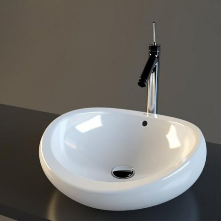 Раковина накладная 45см Roca Urbi 327225000 белый