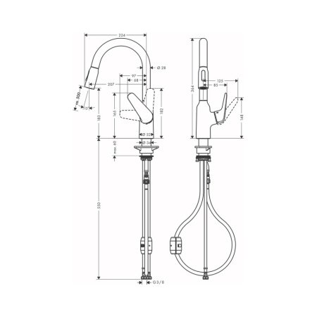 Смеситель для кухни Hansgrohe Focus M42 71801000 хром