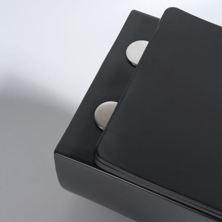 Унитаз подвесной безободковый Vincea Evo VT1-34SMB черный матовый, с сиденьем микролифт