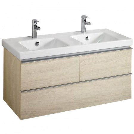 Тумба под две раковины Jacob Delafon Odeon Up 120 подвесная 3 ящика Белая