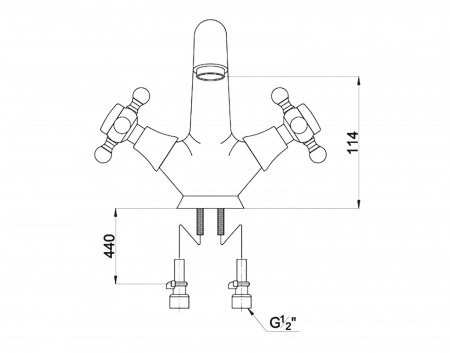Смеситель для раковины Timo Nelson 1911F silver серебро