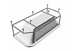 Каркас для ванны сварной Vayer OPTIONS Гл000006913, 180x85