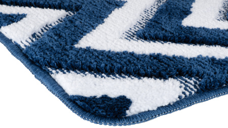 Коврик для ванной Fixsen River 1-ый, FX-5004M, темно-синий, 50х80 см.