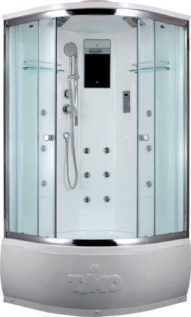 Душевая кабина Timo Lux T-7700 100x100x220 профиль хром глянцевый, стекло прозрачное