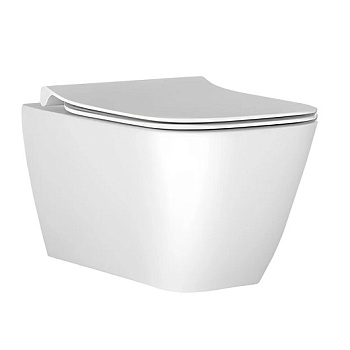 Подвесной безободковый унитаз с технологией RimLS+ Ideal Standard i.life B T533001 с сиденьем микролифт