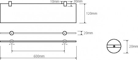 Полка стеклянная Bemeta Alfa 102402242 Хром