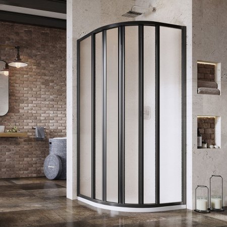 Душевой угол Ravak Supernova SKKP6 90x90x185 профиль черный, стекло матовое