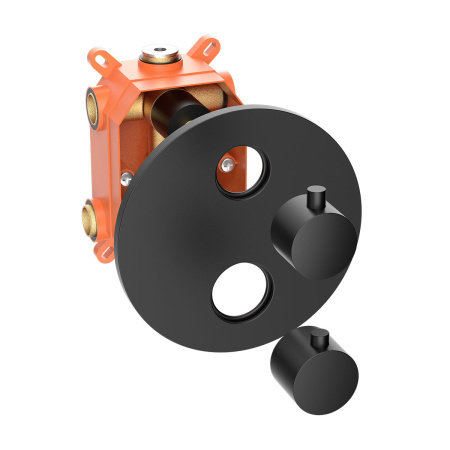 Встраиваемая душевая система с термостатом Vincea VSFW-101TMB черный матовый