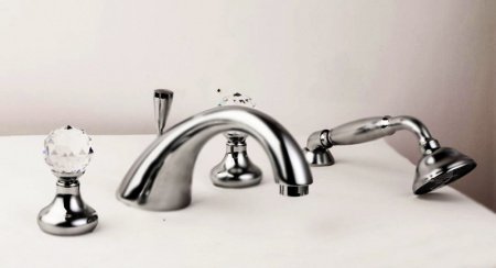 Смеситель на борт ванны Cezares Atlantis ATLANTIS-BVD Хром кристаллы Swarovski