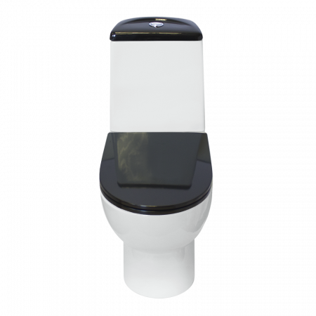 Унитаз Sanita Luxe Best Luxe SL DM Black BSTSLCC06100522 Белый с бачком и черным сиденьем Микролифт