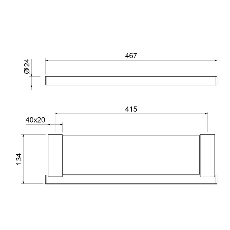 Полка Timo Luiro 18572/00 хром