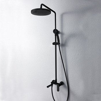 Душевая стойка Bravat OPAL BLACK F6125183BM-A5-RUS черный матовый