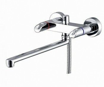Смеситель для ванны с душем WasserKraft Lossa 1202L хром