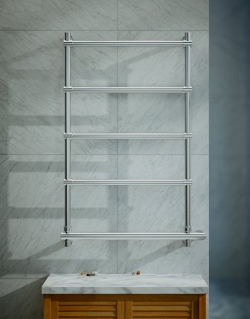 Полотенцесушитель электрический Margaroli Sole 542-5 5424705CRNB 840х570 хром