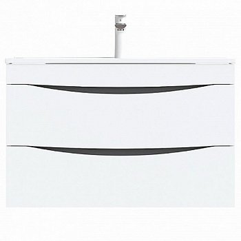 Тумба с раковиной Iddis Cloud 80 подвесная Белая