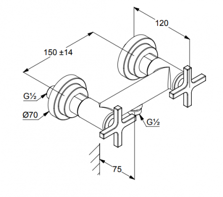 Смеситель для душа Kludi Nova Fonte 207100520 хром