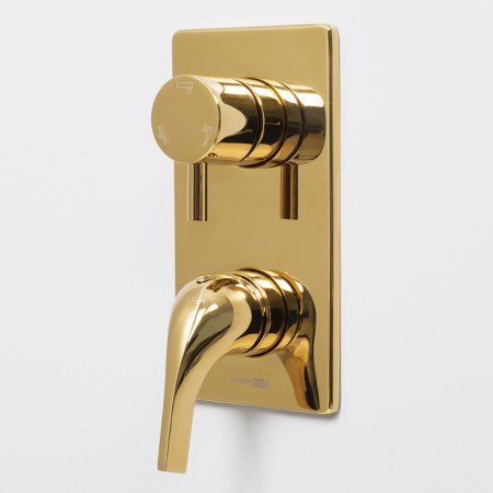 Смеситель для ванны с душем WasserKraft Sauer 7171 золото