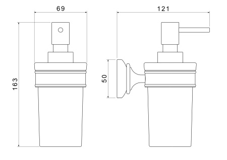 Дозатор для мыла Aquatek Классик AQ4505CR хром