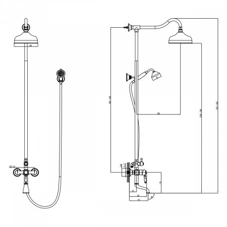 Душевая стойка Lemark Villa LM4862C хром