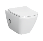 Унитаз подвесной безободковый c функцией биде Vitra Integra Square 7082B003-7209 без сиденья