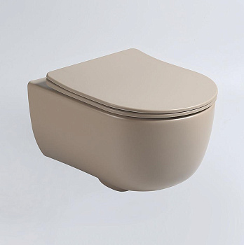 Унитаз подвесной безободковый Vincea Evo VT1-34SMC капучино матовый, с сиденьем микролифт