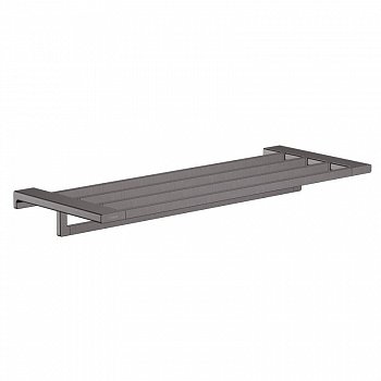 Полка для полотенец с держателем Hansgrohe AddStories 41751340 черный хром шлифованный