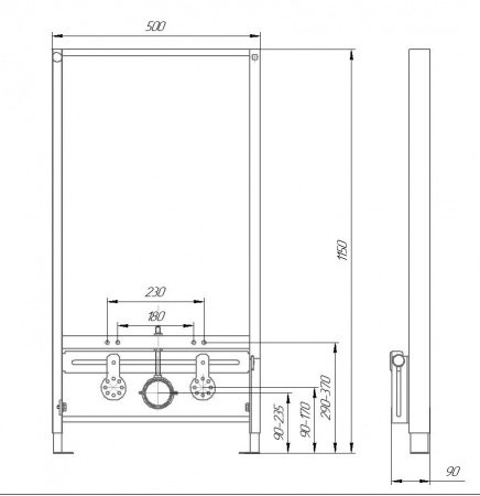 Инсталляция для биде Aquatek Standart INSB-0000001