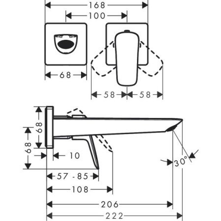 Смеситель для раковины Hansgrohe Logis Fine 71256000 хром