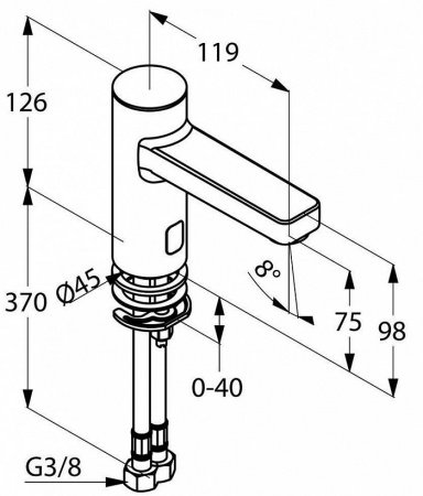 Смеситель для раковины Kludi Zenta  3820205 хром