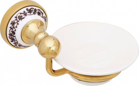 Мыльница Fixsen Bogema Gold FX-78508G Золото Белый