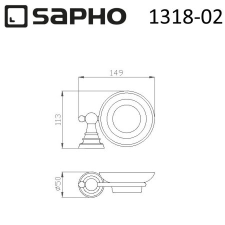 Мыльница Sapho DIAMOND 1318-02 бронза