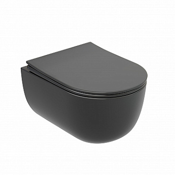 Унитаз подвесной безободковый Ceramica Nova Modena Rimless CN6063MDH антрацит матовый